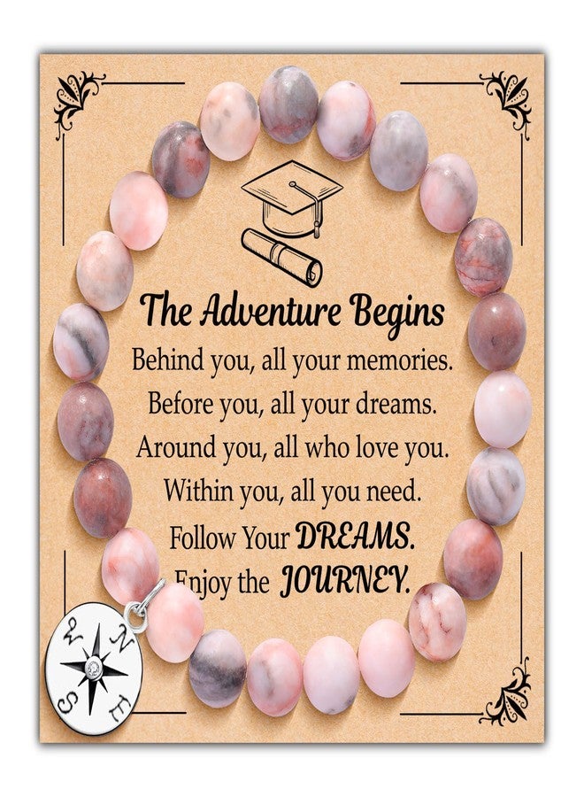Parma77 2025 Graduation Gifts for Her, High School College Graduation Gifts for Women, Inspirational Compass/Heart Graduation Bracelets with Gift Message Card for Women Daughter Sister Friends - Image 1